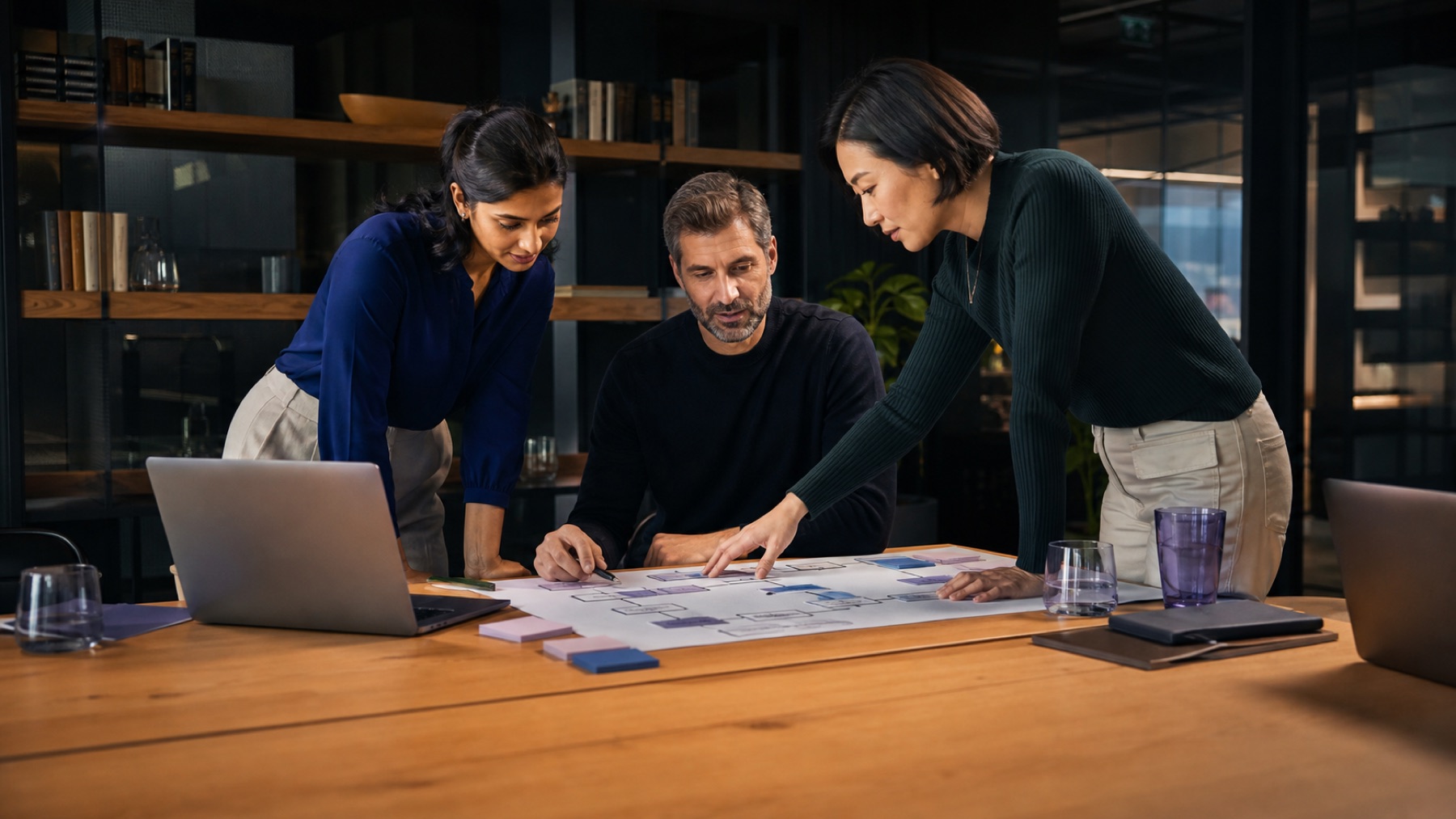 Operations team redesigning a business workflow